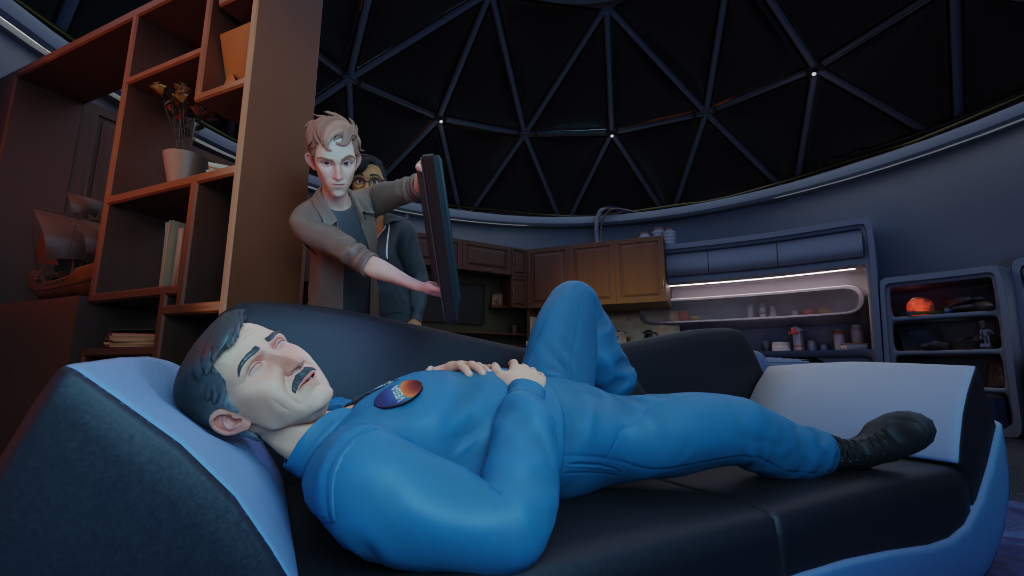 Character interaction inside the Winterover colony